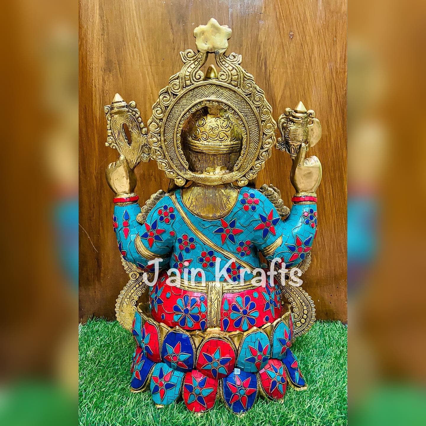 Brass Peacock Diya with Bell & Curved Handle – Version 2